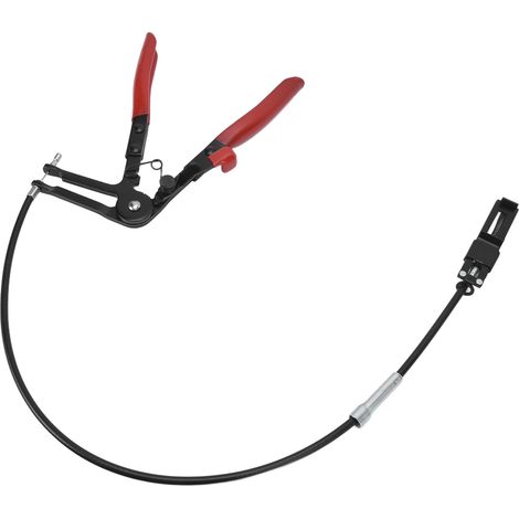 Pince flexible serre-tuyau à ressort acier manganèse 65 rouge noir 61,9 cm pour durite carburant huile eau 1 pièce (1/5)