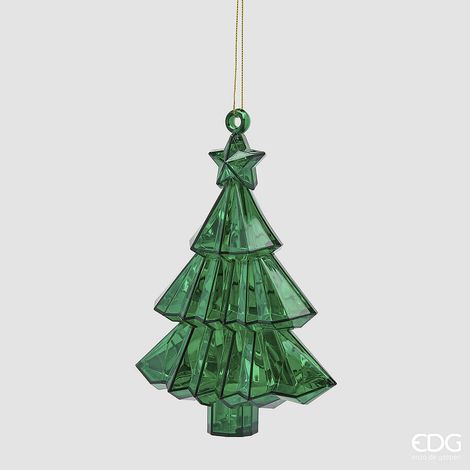 EDG Enzo De Gasperi Decoro Diamante Pino da Appendere Verde 17x13x6 cm – Addobbo di Natale (1/2)
