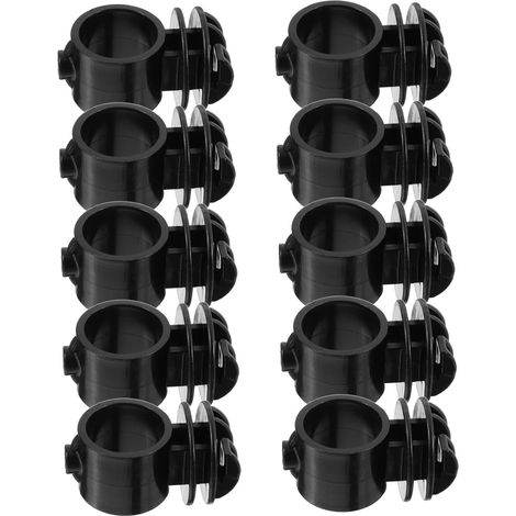 Isolateurs de Clôture Électrique 10 Pièces PC Noir pour Poteau 25 Mm  Connexion Facile, Espacement Régulier, pour Fil de Clôture et Usage Agricole (1/5)