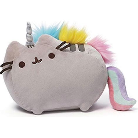 Sushi-Katze mit Essstäbchen, Kawaii-Donuts und Pizza-Spielzeug, weiche Katze, 18 cm, Grau, Geschenk für Kinder - r10 (1/2)