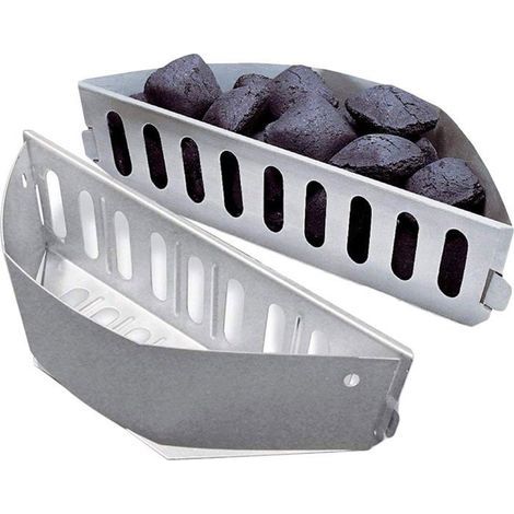 2 Char-Basket Holzkohlekörbe, robuster Edelstahl, für Weber 57cm Kugelgrills, One Touch und Master Touch Grills (1/5)