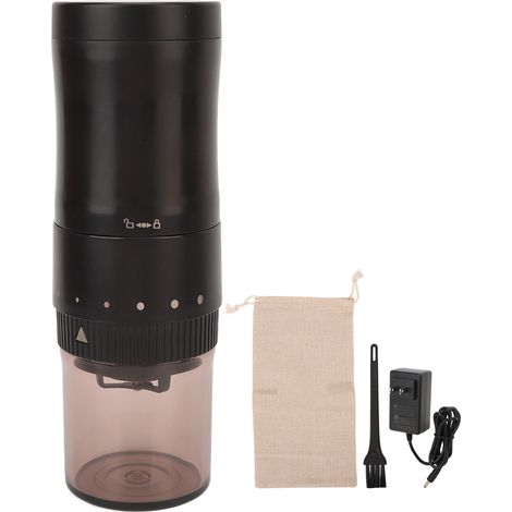 Moulin à café électrique à meules, 6 réglages de mouture, capacité 6 tasses, basse température, portable, prise US 100-240V (1/5)