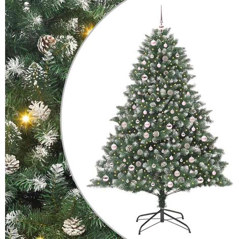 Sapin de Noël Arbre de Noël artificiel Vert 210 cm PVC, plastique et acier (1/5)