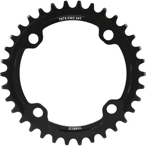 32/34/36/38T BCD 104-teiliges einzelnes Stahl-Kurbelketten-Reparaturring für Mountainbikes (schwarz 34T) (1/5)