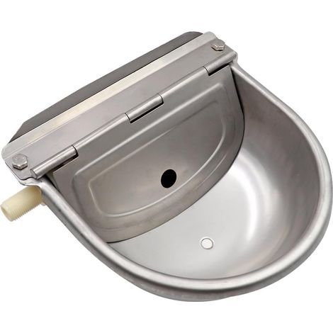 Abreuvoir automatique pour chevaux, abreuvoir en acier inoxydable pour bétail, abreuvoir pour vaches avec 1 flotteur pour chevaux, bovins, moutons, porcs, alpagas et chiens (1/5)