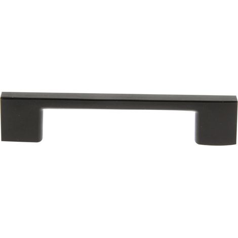 Poignée fine entraxe 128 mm aluminium noir mat + 2 vis de 30 mm - CADAP - P0564/128/101S (1/3)