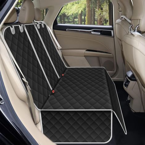 Housses Protection Voiture Chien, siège d'enfant imperméable et antidérapant, Protecteur de siège arrière Lavable Durable Contre Les Rayures Universel pour Voiture, camions, SUV (Noir) (1/5)