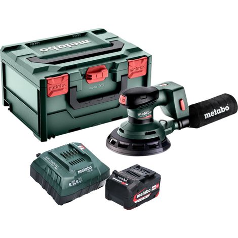 Metabo SXA 18 LTX 150 BL Ponceuse excentrique sans fil 18 V 150 mm Brushless + 1x batterie 4,0 Ah + chargeur + metaBOX
