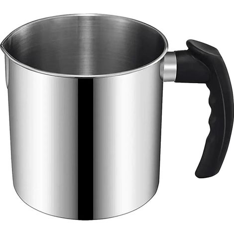 Kerzenherstellung Gießpfanne, hitzebeständiger Griff, Weithals-Design, 1300ml (1/2)