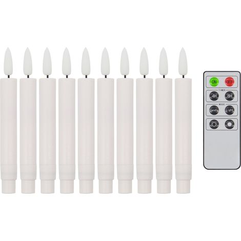 Lot de 10 bougies LED avec telecommande (1/5)
