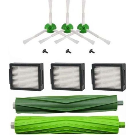 PièCes de Rechange pour IRobot Roomba I7 I7 + I7 plus E5 E6 E7 Series Kit D\'Accessoires pour Aspirateur - Filtre à Brosse LatéRal