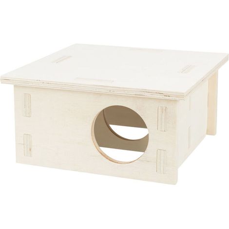 Casetta multicamera 2 stanze per conigli e roditori: 25x12x25cm