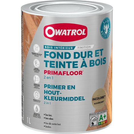 Owatrol – Fond dur incolore pour bois 1 litre – Renforce la tenue du vitrificateur – Application facile sur parquets et escaliers