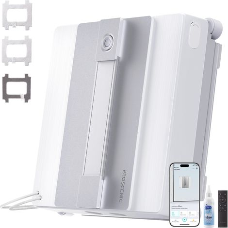 Robot laveur de vitres PROSCENIC W10 Pro - 9000 Pa - Réservoir 120ml - Spray 4 directions - 5 modes - App/Télécommande