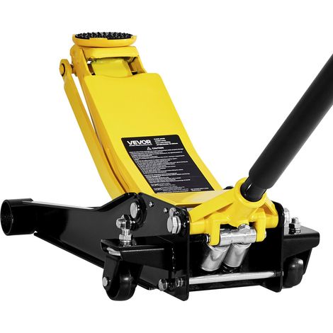 Cric Hydraulique à Profil Bas Capacité 2 T, Cric Rouleur en Acier, Plage de Levage 7,5-50,5 cm, avec Pompe de Levage Rapide à Double Piston, pour Lever Voitures de Sport et Berlines, Entretien (1/5)