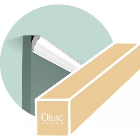 Pack de 4 mètres Corniche classique et discrète CX111 - L 200 x H 2,6 x L 1,5 cm - ORAC DECOR