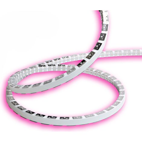 Alcapower Striscia LED Snake Flex 20 metri IP65 230V 12W/m Rosa, illuminazione decorativa flessibile in silicone ad alta efficienza energetica (1/5)