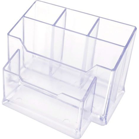 Acrylic Pencil Holder - Tabletop Organizer - Desk Organizer - Multifunctional Pen Holder - Transparent (1/5)