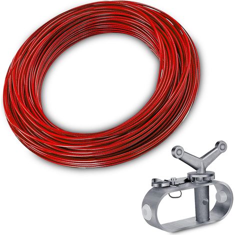 Treuil pour couverture de piscine, câble de 30 m (100 pi) pour couverture de piscine hors sol, protection hivernale. (1/5)