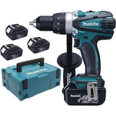 Makita - 18V Akku-Bohrschrauber, 3x Li-Ion 3,0 Ah, Ladegerät DDF458RF3J