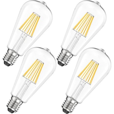 Ampoule à filament LED E27 ST64 8W 4000K Blanc Neutre 1100LM LED E27 (1/5)