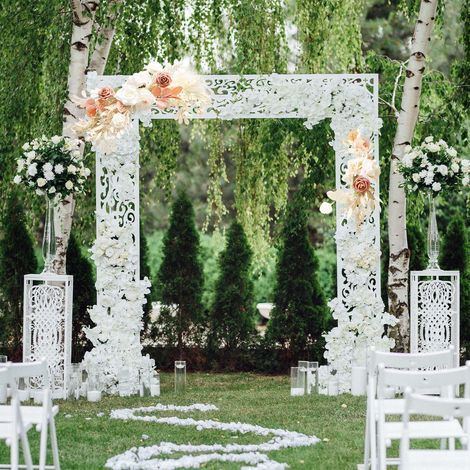 Fleurs Artificielles pour Arche de Mariage, Décoration Murale avec Panneau de Bienvenue (1/5)