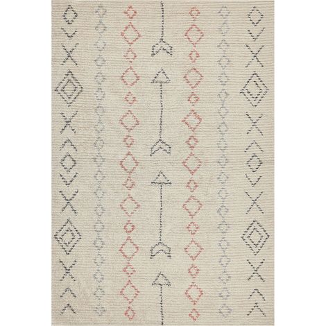 Teppich DISPUR Beige 160 x 230 cm Baumwolle (1/5)