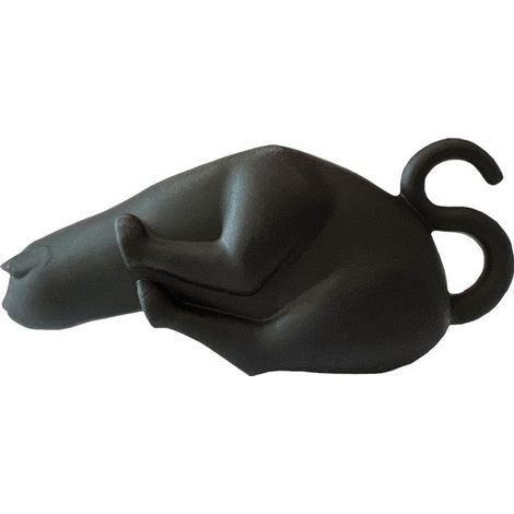 Bouchon de bouteille en silicone en forme de chat noir, bouchon de liège pour bouteille de vin ou d'alcool, noir-AquaForge (1/2)