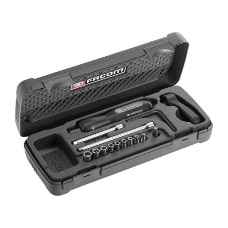 Facom – Coffret multi-outils tournevis dynamométrique 1/4' avec poignée à cliquet A.300PA – Accessoires pour maintenance précise - A402J1 (1/2)
