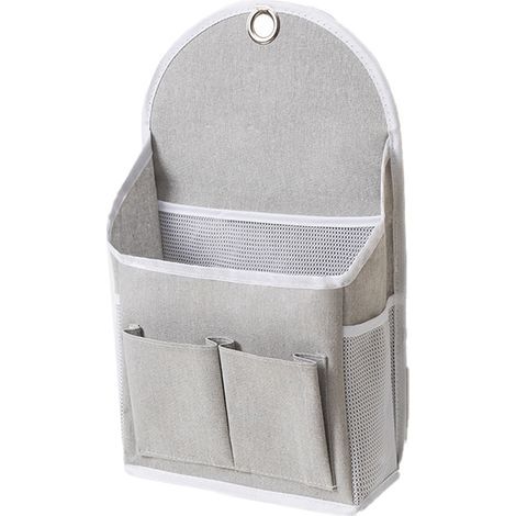 Sac de Rangement Suspendu - Pochette Murale en Lin Coton avec Compartiments Maille - Pour Chambre Étudiante Cuisine Bureau - 1 Pièce