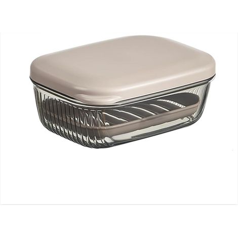 Boîte à Savon De Voyage Portable avec Couvercle Porte Savon étanche Et Scellé Boite a Savon Plastique avec égouttoir Amovible pour Voyage, Randonnée, Camping, Salle De Bain (1/5)