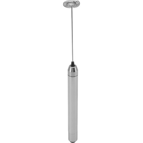 Mousseur à lait électrique en acier inoxydable, mixeur plongeant portable à piles pour café (1/5)