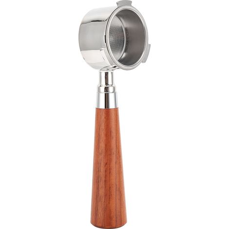 Porte-filtre sans fond en acier inoxydable, outil de remplacement pour machine à café, accessoire pour machine à café, 54 mm, palissandre (1/5)