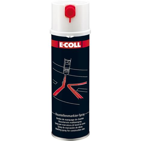 E-COLL Baustellenmarkier-Spray 500ml Spraydose weißaluminium
