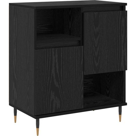 Maison Exclusive - Aparador Roble Negro 60 x 35 x 70 cm (1/5)