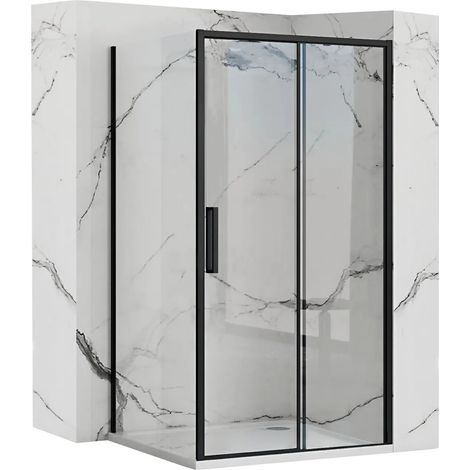 CABINE DE DOUCHE RECTANGULAIRE RAPID SLIDE BLACK 150x100 (1/5)