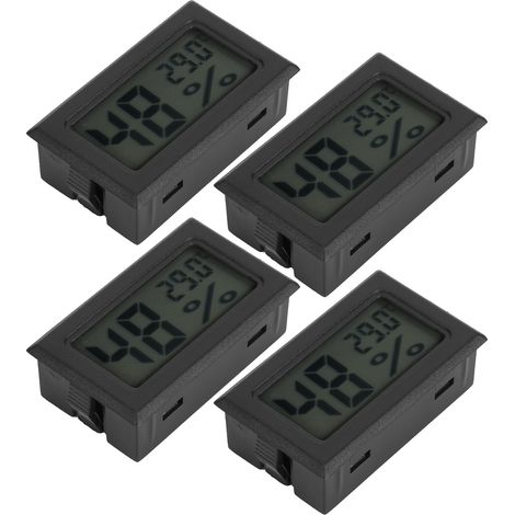4 Stück Mini-Einbau-Digital-Temperatur- und Feuchtigkeitsmesser, Innenthermometer-Hygrometer TS-804-B (1/5)