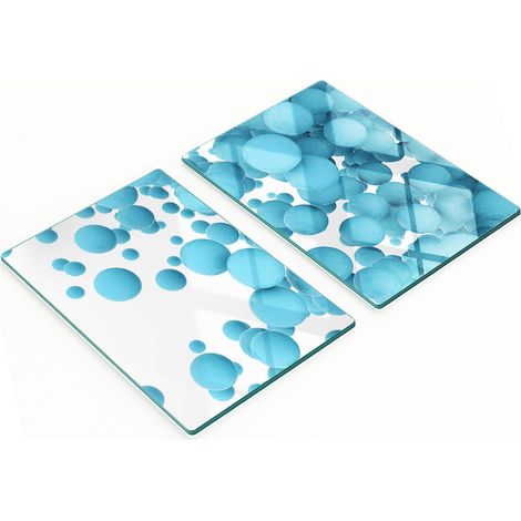 Planches à découper et à servir décoratives en verre, sphères abstraites, 2 x 40 x 52 cm (1/5)
