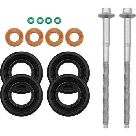 Adapté au FORD TRANSIT MK7 2.2 TDCi SP avec ensembles de joints diesel pour boulons de serrage des injecteurs, comprenant joints de soupape d'injection, rondelles en cuivre, joints toriques et boulons