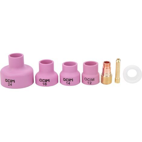 Coupe de soudage en céramique Set Alumina Torch Gas Lens Kit Industrial Supplies WP - 17 / 18/26 1.6 (1/5)
