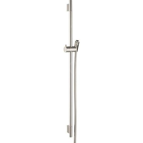 Hansgrohe Raindance - Barre de douche Unica'S Puro 900 mm, avec flexible de douche, nickel brossé 28631820 (1/3)