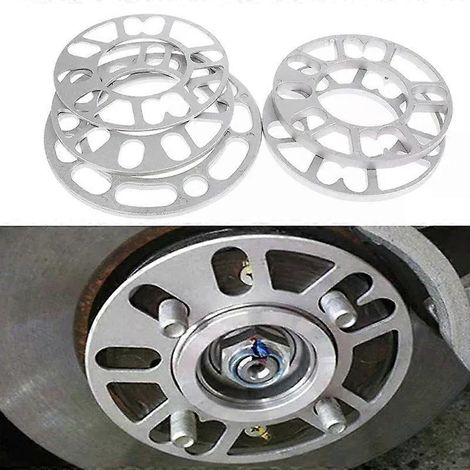 Entretoises de roue en alliage d'aluminium de 3/5/6/8/10 mm : cales d'adaptation, accessoires auto, modification et élargissement du moyeu de roue. (1/4)