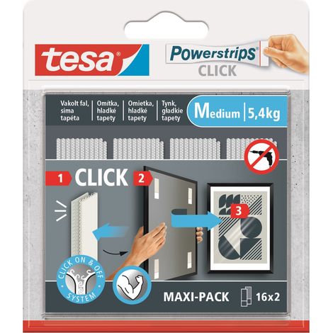 Velcro autoadhesivo TESA con pegamento para pegar fotos, 16 pares, talla M