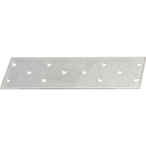 Alberts 866877 Platine d'assemblage, galvanisée Sendzimir, 155 x 40 mm, Set de 50 pièces (1/2)