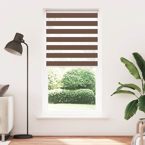 Maison Exclusive - Estor cebra marrón 105x230 cm tejido ancho 100