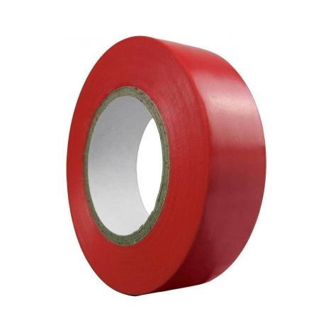 Ruban isolant 20 m. x 19 mm. Usage domestique rouge (1/2)