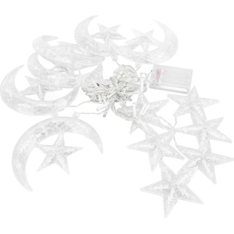 Guirlande lumineuse étoile lune 3,3 yd 126 LED pour Ramadan mariage fête maison terrasse fenêtre jardin (1/5)