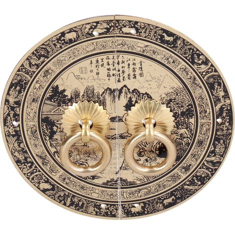 Poignée de tiroir en laiton antique chinois, motif original, 11 cm, pour meuble et maison, poignée de tirage décorative (1/5)