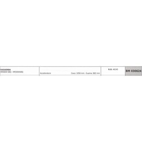 HARRY Gaszug für Rasenmäher HR4600SBQ Kabel 1056 mm Ummantelung 962 mm