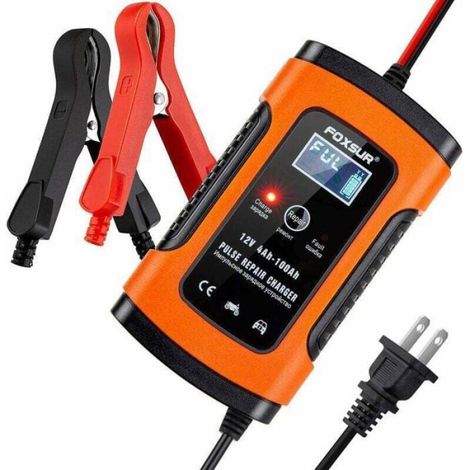 Chargeur 12 V - 5000 mA - Pour Batteries 4 Ah à 100 Ah - Écran LCD - Usage Automobile Moto Bateau - 1 Pièce (1/4)